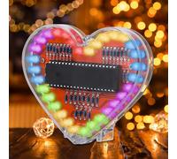 ICSTATION - Kit de práctica de soldadura, proyecto de soldadura de luz LED en forma de corazón, kit electrónico para estudiantes escolares, educación STEM y regalo perfecto para tu pareja