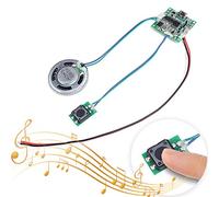 Icstation Módulo de Sonido grabable, Chip de Sonido de Control de botón 8 m, Reproductor de Voz MP3 WAV, Tablero programable con Altavoz para Bricolaje, Caja de música de cumpleaños, Tarjeta de