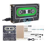 ICSTATION - Proyecto de soldadura, grabadora de sonido de 10 minutos, kit de práctica de soldadura con luces LED intermitentes, grabadora de voz, kit de soldadura, electrónica educativa, proyecto STEM