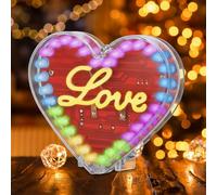 ICSTATION - Proyecto de soldadura LED en forma de corazón, kit de práctica de soldadura LED RGB con filamento de amor, kit electrónico para educación de estudiantes, regalo perfecto para tu pareja