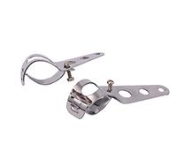 ICTRONIX Par universal Montaje de Soporte Sostenedor para Faros 31mm-39 mm de Motocicleta Cromo