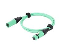 ICTXKDKB Cable XLR de 3 pines, conectores de plástico macho a hembra, cobre OFC blindado for amplificador de micrófono mezclador, 0,3 m, 1m, 2m, 3m, 5m, 10m, 15m, 1 ud.(D1003B-Green,0.5m)