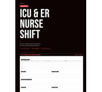 ICU & ER Nurse Shift Report Notebook: 12-Hour Critical Care Brain Sheets: High-Acuity Nursing Report Forms with Patient Grid, SBAR, Drip Tracking & Rapid Assessment | 120 Shifts