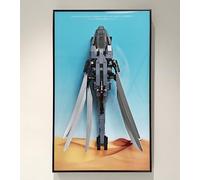 ICUANUTY Pizarra de pared para Lego 10327 Icons Dune Atreides Royal Ornithopter, pinturas decorativas para adultos, soporte de pared para coches Lego, tamaño: 75 x 45 cm, para modelos Lego no