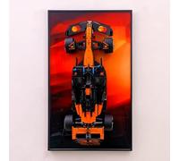 icuanuty Placa de pared compatible con Lego Technic McLaren MCL39 F1 Car 42228, marco de fotos con gancho compatible con la pantalla del coche Lego, tamaño: 75 x 45 cm (no hay modelos)