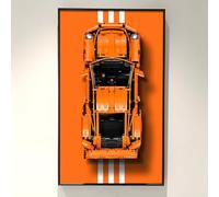ICUANUTY Placa de pared para Technic 42056 - Porsche 911 GT3 RS, compatible con Porsche 42056, ideas de regalo para los amantes del soporte de pared de coche F1, dimensiones: 75 x 45 cm