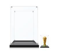 icuanuty Vitrina acrílica compatible con balón de fútbol Lego 43020 (solo | Pantalla de 25 x 22 x 38 cm, compatible con Lego Editions Sports Copa oficial de la FIFA 43020, cristal acrílico resistente