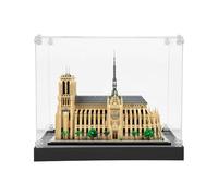 iCUANUTY Vitrina de acrílico para Lego Architecture Notre-Dame de Paris 21061,76294,42670, almacenamiento y organización a prueba de polvo para vitrina Lego, tamaño: 46 x 30 x 36 cm