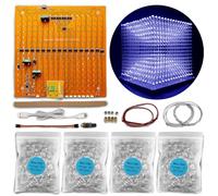 iCubeSmart Mini 3D Led Cube DIY Kit Electrónica Kit de Proyecto de Soldadura (3D16MINI-ALLBLUE-KIT)