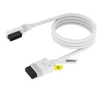 iCUE LINK Cable delgado, 600mm, 90° en ángulo blanco