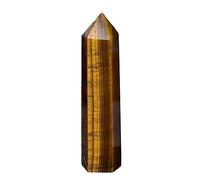 ICXLPMC 1 varita de cristal natural con punta de ojo de tigre, piedra para decoración del hogar, hermoso adorno para regalo para el hogar (tamaño: 60-70 mm)