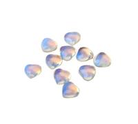 ICXLPMC 10Pcs Crystal Rose Quartz Heart Stone Amethyst Tigers Eye Home Decor Crafts Love Gems DIY Gift (Color : Opal, Size 10pcs)