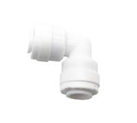ICXLPMC 10Pcs Water Purifier Pure Machine Joint Fittings 1/4" 1/4" OD HoseConnection 90 Elbow Valve Switch Quick Coupling Connector(10pcs White)