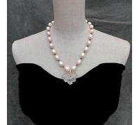 ICXLPMC 12x14mm Freshwater White Rice Pearl Red Coral Necklace 35x40m White Quartz Rough Raw Leafage Pendant