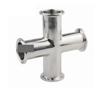 ICXLPMC 19mm-51mm Pipe OD x 1.5"/2" Tri Clamp Cross 4 Ways Splitter SS304 Stainless Fitting Beer Wine(45mm x Ferrule 64)