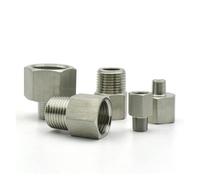 ICXLPMC 1PC 1/2" Female -3/4" Male BSP 304 Stainless Steel Reducing Hexagonal Pipe Joint Conversion High-Voltage Connector
