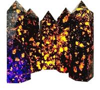 ICXLPMC 1pc 40-45mm Flame Stone Column Raw Craft