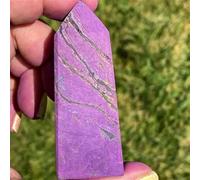ICXLPMC 1pc 5-7cm Purple Calcite Crystal Tower Deep Glossy Magnesium Carbonate Carved