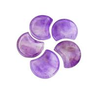 ICXLPMC 1pc Brazilian Amethyst Crystal Moon Shape Bowl Rough Carved Quartz Fengshui Purple for Home Decor
