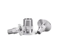 ICXLPMC 1pc KF25 Vacuum to 3/8" BSPT Male Thread Stainless Steel Flange Pipe Hex Pipe Fitting