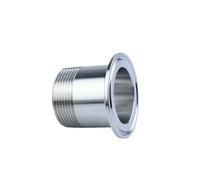 ICXLPMC 3/8" SS304 Stainless Steel Male Threaded Ferrule 25.4mm Pipe Fitting Tri clamp Adapter