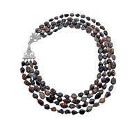 ICXLPMC 4 Strands 8x11mm Pietershite Freeform Bead Necklace Gemstone Jewelry