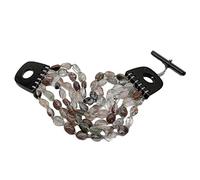 ICXLPMC 6 strands Freeform Green Rutilated Quartz Bracelet 8" clasp for women