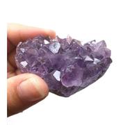 ICXLPMC 60-80g Amethyst Geode Cluster Quartz Crystal Hand Carved Heart Home Decor(Size:5pcs)