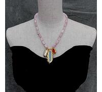 ICXLPMC 7x12mm Necklace 20x46mm Blue Biwa Pearl Carnelian Charm Jewelry Gift