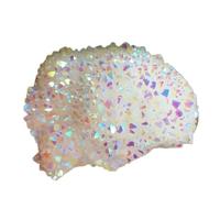 ICXLPMC Angel Aura Quartz Crystal Cluster for Christmas Decoration 100-110g Ornaments