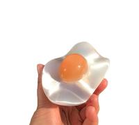 ICXLPMC Beautiful White Orange Selenite Gypsum Carving Egg Crystal Ore Ornaments Figurine Craft Home Decor DIY Gifts