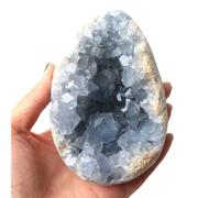 ICXLPMC Celestite Crystal Druzy Cluster Sky Blue Geode Home Decor Ornaments (Color : 290-310g)