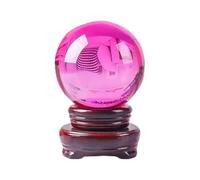 ICXLPMC Clear Crystal Ball with Stand Handcrafted Photography Prop for Magical Shots Elegant Home & Party Decor,80mm