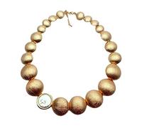 ICXLPMC Collar de cuentas cepilladas de 16 mm-20 mm-26 mm, gargantillas graduadas, joyería de moda de tendencia