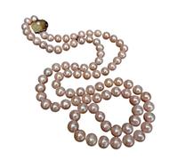 ICXLPMC Collar largo de perlas cultivadas de agua dulce, perlas redondas, 36"