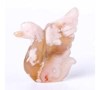 ICXLPMC Cristales y Piedras Naturales Flor Ágata Tallado Adornos Figuras Animales Regalo Espiritual Cereza Cuarzo Artesanía Decoración 1pc QINTINYIN Home Collections (Tamaño: cisne)
