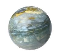 ICXLPMC Crystal Ball, Sky Blue with Wood Stand Gemstone Sphere, Polished Balls for Decoration Fengshui,60~70mm