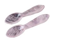 ICXLPMC Crystal Spoon - 5 Types: Rose Quartz, Ocean Jade, Moonstone, Golden Silk, and Moss Agate, .1-5. Inches, Approx. 13-14 CM Handcrafted, Cleansing Decor(Rose Quartz)