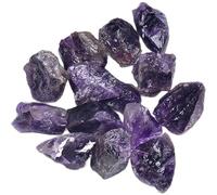 ICXLPMC Deep Amethyst Raw Crystals, 2-3CM Rough Stones Crystal for Tumbling, Cabbing, Fountain, Decoration, Polishing, Wire Wrapping,3cm1000G