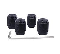 ICXLPMC DIY Accessories - 4 pomos de potenciómetro de control electrónico giratorio de aluminio para eje de 6 mm de diámetro, perilla de interruptor, 12,5 mm x 16 mm