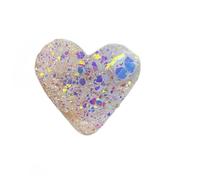 ICXLPMC Electroplated Point Shiny Heart Shape Crystals Cluster Art Decor Angel Aura Clear Magic Quartz Jewelry Ornaments (Size : 80-90g)