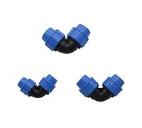 ICXLPMC Garden Plumbing Inner Diameter 20mm/25mm/32mm Elbow Connector Garden Irrigation Hose Distributor Pipe Connection Quick Connector (Color : Blue with Black)