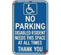 ICXLPMC Handicap No Parking Official Look Tin Sign For Bar Pub Game Room Entertainment Area 8 X 12 in