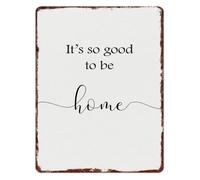 ICXLPMC Its So To Be Home Rustic Metal Sign Farmhouse Quote Wall Decor for Home Entryway Living Room 8 X 12 in