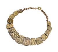 ICXLPMC Joyería Collar graduado Druzy de cristal de cuarzo de color dorado de 19'