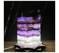 ICXLPMC Lámpara de fluorita natural con piedras preciosas y cristales, decoración de habitación, joyería, pareja, lámpara de piedra romántica, colección dingchi para el hogar (color: n.º 29)