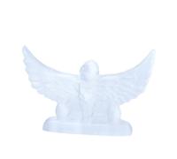 ICXLPMC Moroccan Gypsum Angel Figurine - Hand-Carved Winged Sculpture for Home Office Décor, 4.1 × 2.8 .6 in Crystal Ornament