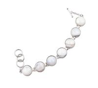 ICXLPMC Multi Agates Green Abalone shell Bracelet Bangle For Women Lady Jewelry (White agate)