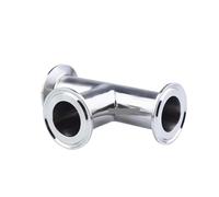 ICXLPMC OD 19mm Stainless Steel SS304 3 Way tee Ferrule OD 25.4mm