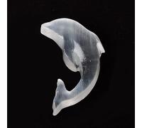 ICXLPMC Piedra de selenita de cristal natural, delfín, animales, manualidades, artículos de la suerte, colección Feng Shui, decoración del hogar, regalo para el hogar (tamaño: 6-7 cm)